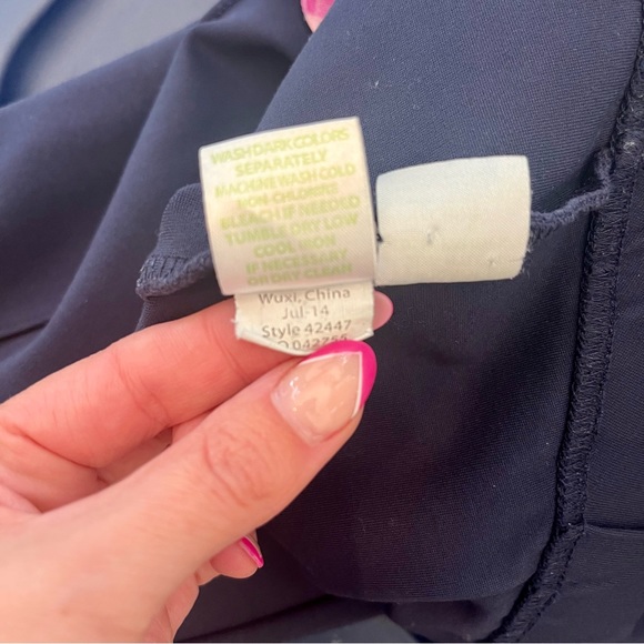 Lilly Pulitzer Blue Ponte Pants Stretch Navy Pull On Travel Trousers Size Small - Picture 8 of 9